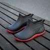 Fashion Ankle Boots for Women New Waterproof Low Top Rain Shoes Women Slip Resistant Fashion with Cotton Rain Boots Women Rubber Shoes