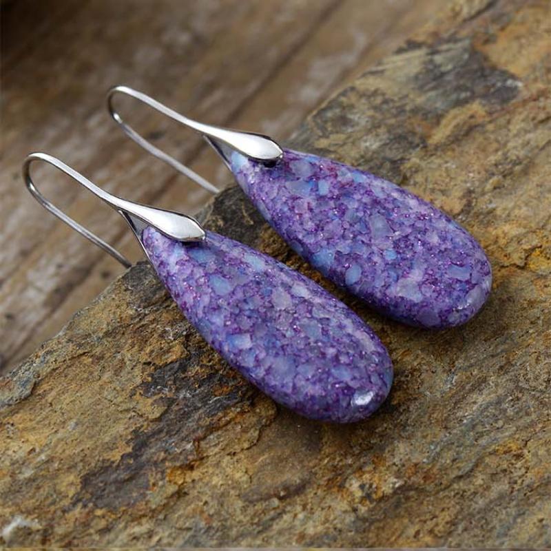 BLINGBAY женские серьги-подвески, новые простые серьги-подвески в форме капли из натурального камня, популярные аксессуары в стиле ретро, ​​современные ювелирные изделия, подарки