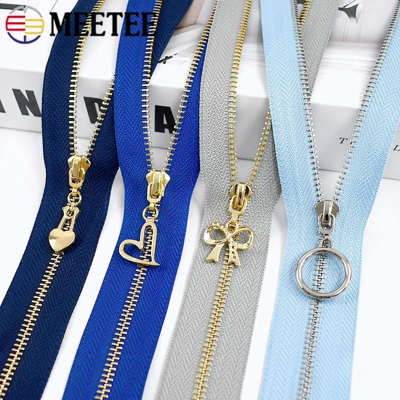 5 шт. Meetee №3 15-30 см Металлические молнии для сумок, закрытый конец, молния с автозамком для комплекта для ремонта одежды, DIY швейные материалы, аксессуары