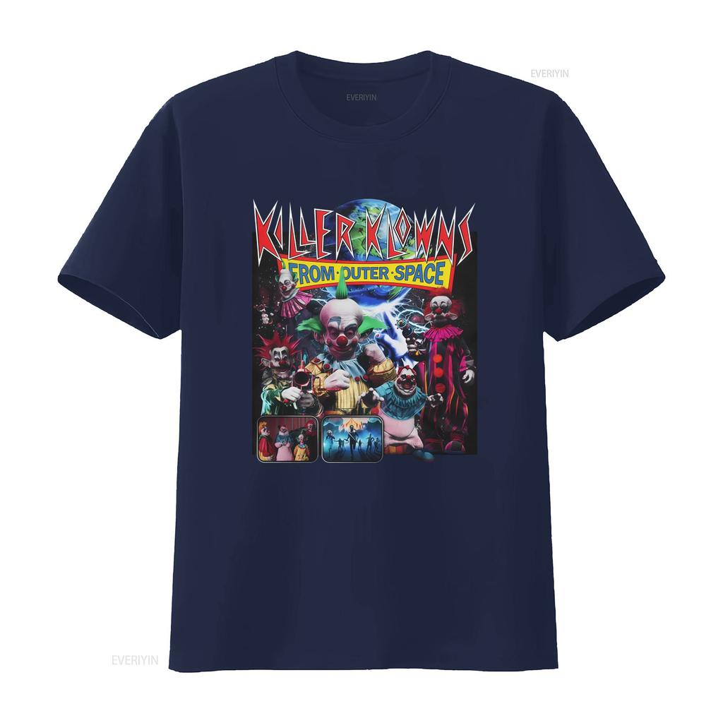 Killer Klowns from Outer Space Horror Movie T Shirt for Casual vintage Washed streetwear Comfortable Top For Everyday Wear