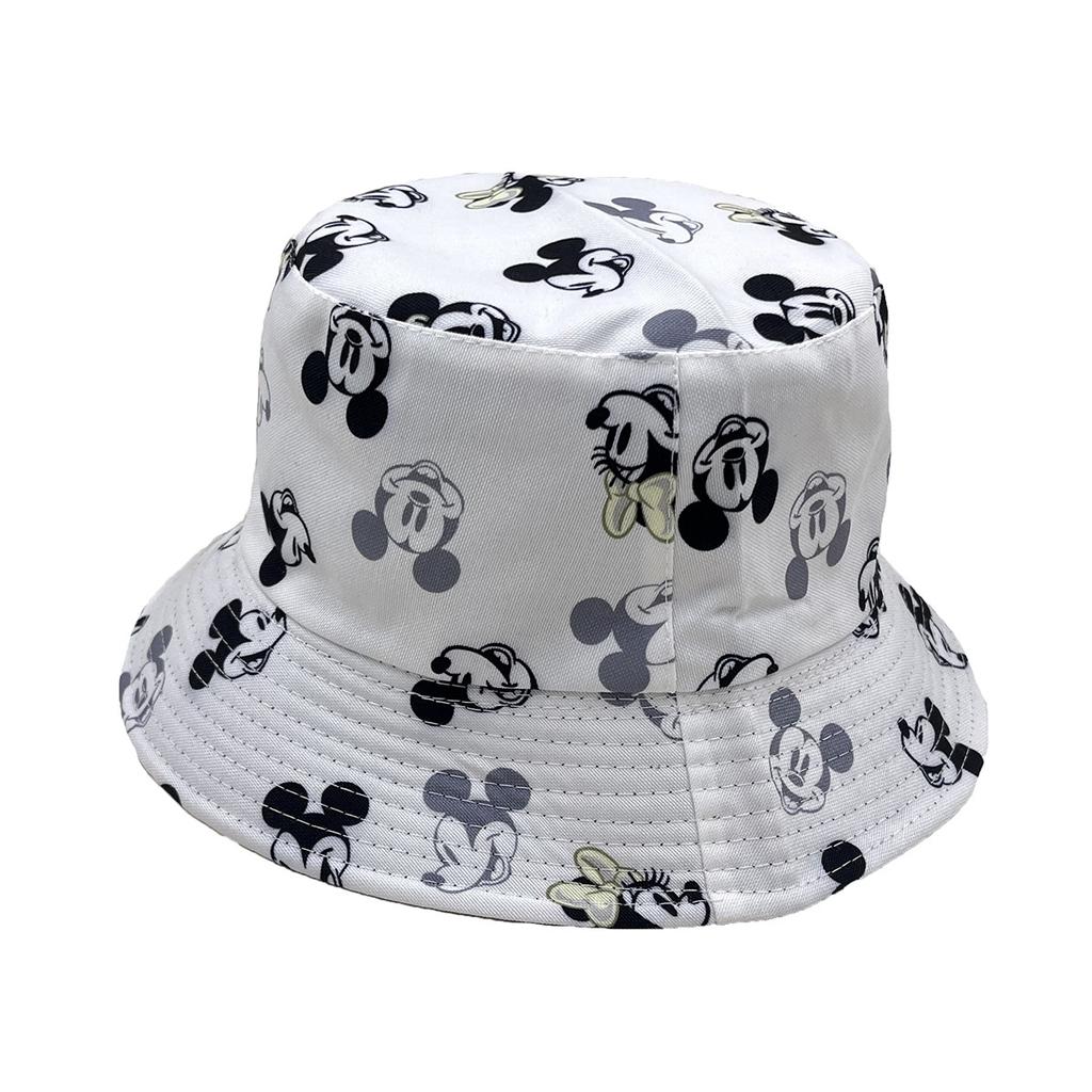New children's cartoon adult mouse printing middle children's cartoon boys and girls sunscreen sunshade basin hat solid color bucket hat
