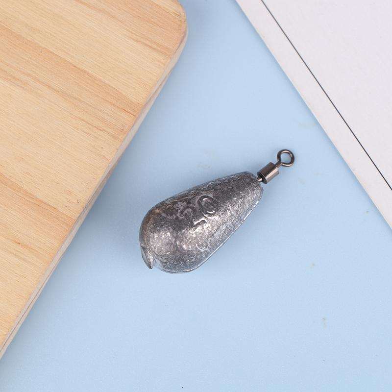 10 шт. свинцовых грузил обратного рыболовного грузила вращающееся кольцо в форме восьмерки скользящее свинцовое грузило в форме капли воды