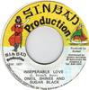 7-дюймовая пластинка ONEIL SHINES SUGAR BLACK Inseperable Love SIN1937 Sinbad Producti Ямайка Регги Ска Даб Б/у