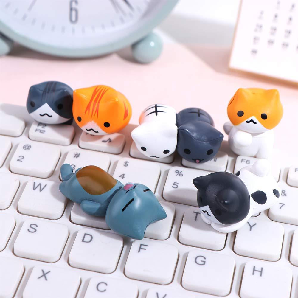 Computer Decoration Cat Figurines Micro Landscape Car Dashboard Ornament  Auto Interior