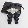 Crystal Gentleman's Bow Tie Retro Men's Suit Accessory Formal Rhinestone Collar Flower  Groomsman