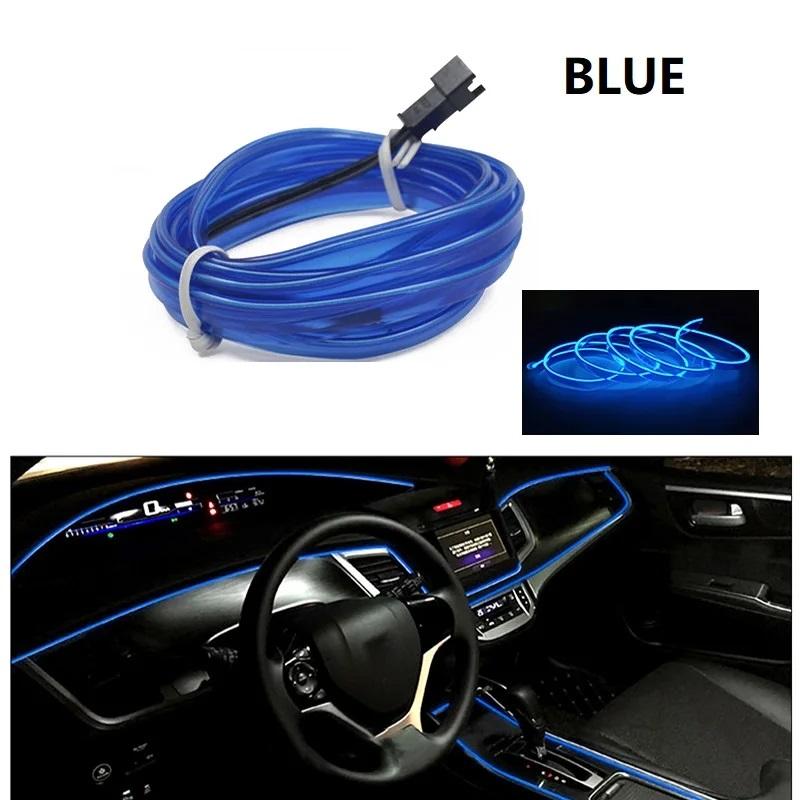 Car Interior Led Decorative Lamp 1M/2M/3M/4M/5M Wiring Neon Strip For Auto DIY Flexible Ambient Light USB Party Atmosphere Diode