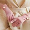 Woman's Fashionable Gloves Pearl Ornament Lightweight Elegant Gloves Winter Autumn Outdoor Windproof Gloves