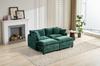 Cloud Sofa LoveSeat (Ottoman is not included), for Living Room and Apartment, Double Layer Seat Cushion, Breathable Chenille Fabric,Green,DE5012GN