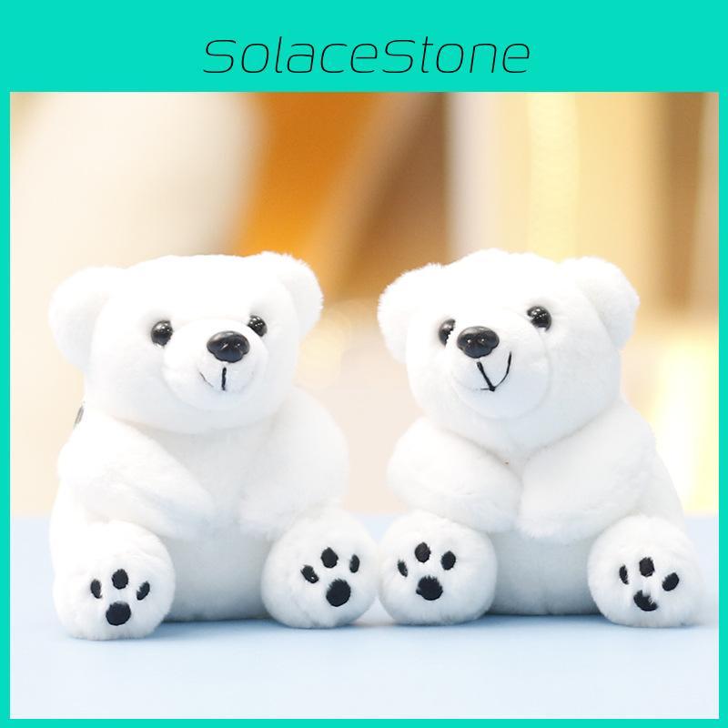 Плюшевая кукла Белый медведь Шарм для сумки Мягкая игрушка Очаровательный декор животного для детей и подростков