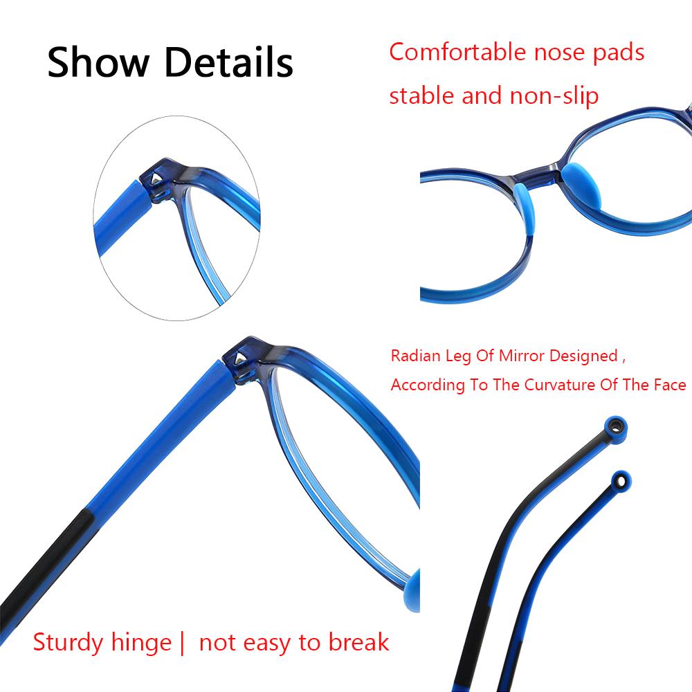 Защита от напряжения УФ-защита Компьютерные очки против синего света Силиконовые носоупоры Забота о глазах Снижение