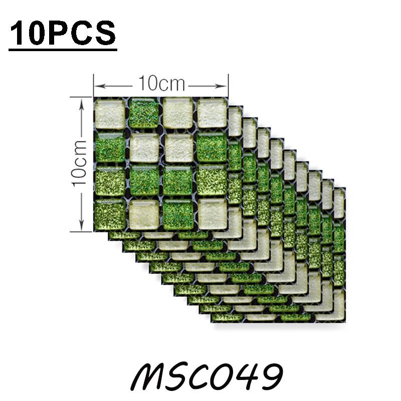 10см*10см/10шт 3D Мозаичная Самоклеящаяся Плитка Толстые Водонепроницаемые Обои Наклейки на Пол Сделай Сам Дом Кухня Ванная Декор
