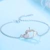 Diamond Encrusted Apple Bracelet with Stylish and Creative Moonstone Jewelry for Ladies
