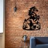 Horse Cowboy Metal Wall Art Rustic Cowboy Sign for Room Décor, Ideal for Farmhouse and Home, Stylish Horse-Themed Decoration