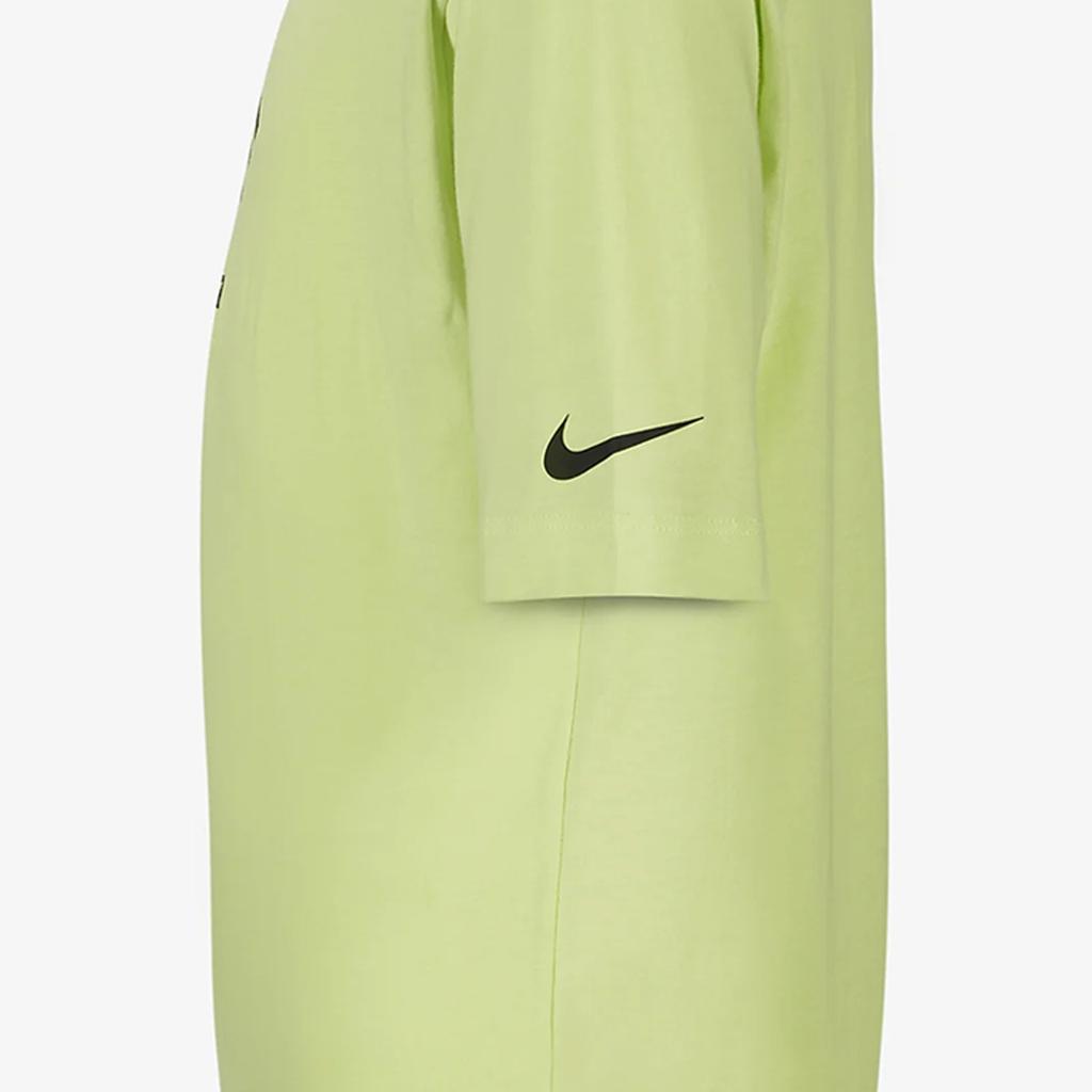Nike Футболка с коротким рукавом и круглым вырезом Dri-FIT Letter Print, детские топы, зеленая FJ7236-783