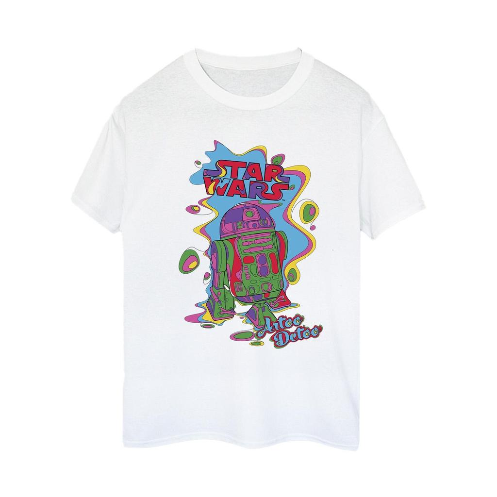 Star Wars Womens/Ladies R2D2 Pop Art Cotton Boyfriend T-Shirt