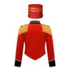 Girls Marching Band Costume Set Long Sleeve Stand Collar Tassel Shoulder Button Down Jacket Hat