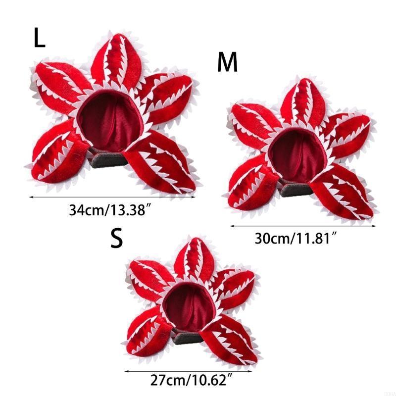Зимняя смешная кошачья шапка Демогоргон страшный костюм цветка день рождения аксессуары для питомцев принадлежности головной убор для питомцев собак регулируемая липучка