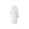 Puma Back Logo Print Hooded Long Down Jacket Unisex Outerwear White 539572-02