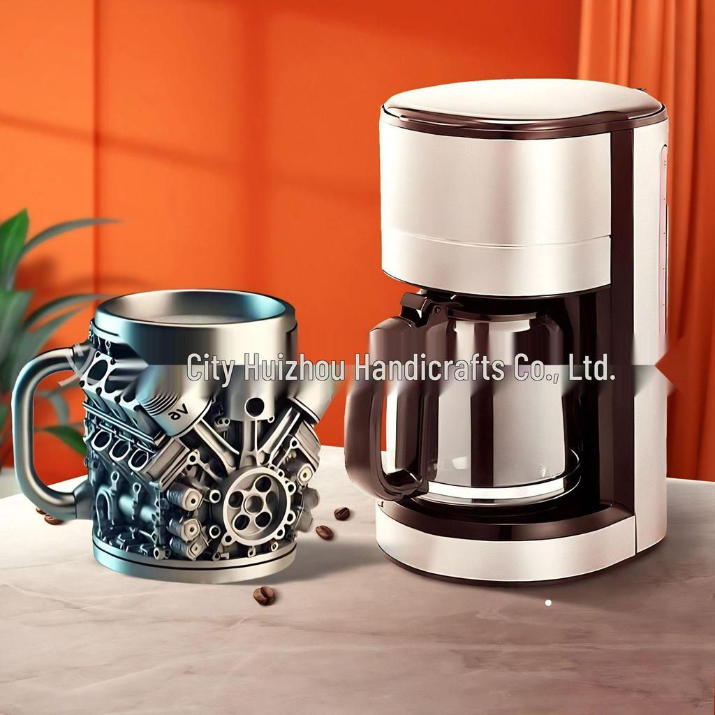 High-End Resin V8 Engine Mug Ornament