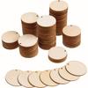 100pcs Round Wooden Slices With Holes, 2in Wood Discs For Crafts, Small Round Wooden Discs Wood Blanks Round Cutouts Ornaments