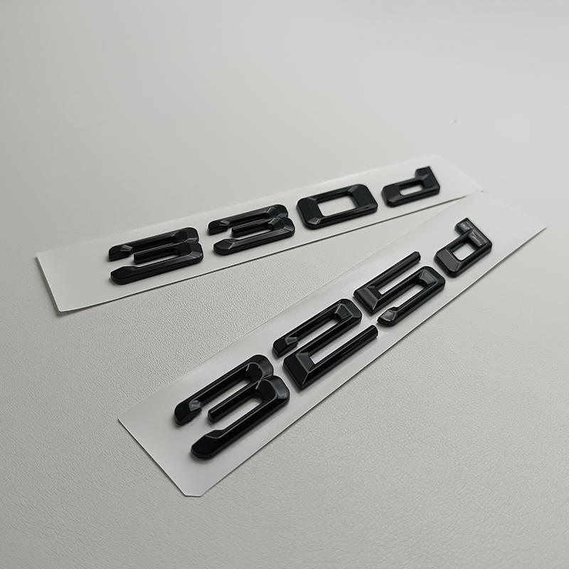 3D Черный ABS Логотип 318d 316d 325d 330d 320d Буквы Значка Наклейка на Автомобиль Значок на Задний Багажник Для E90 E46 E91 E92 E93 F30 Аксессуары