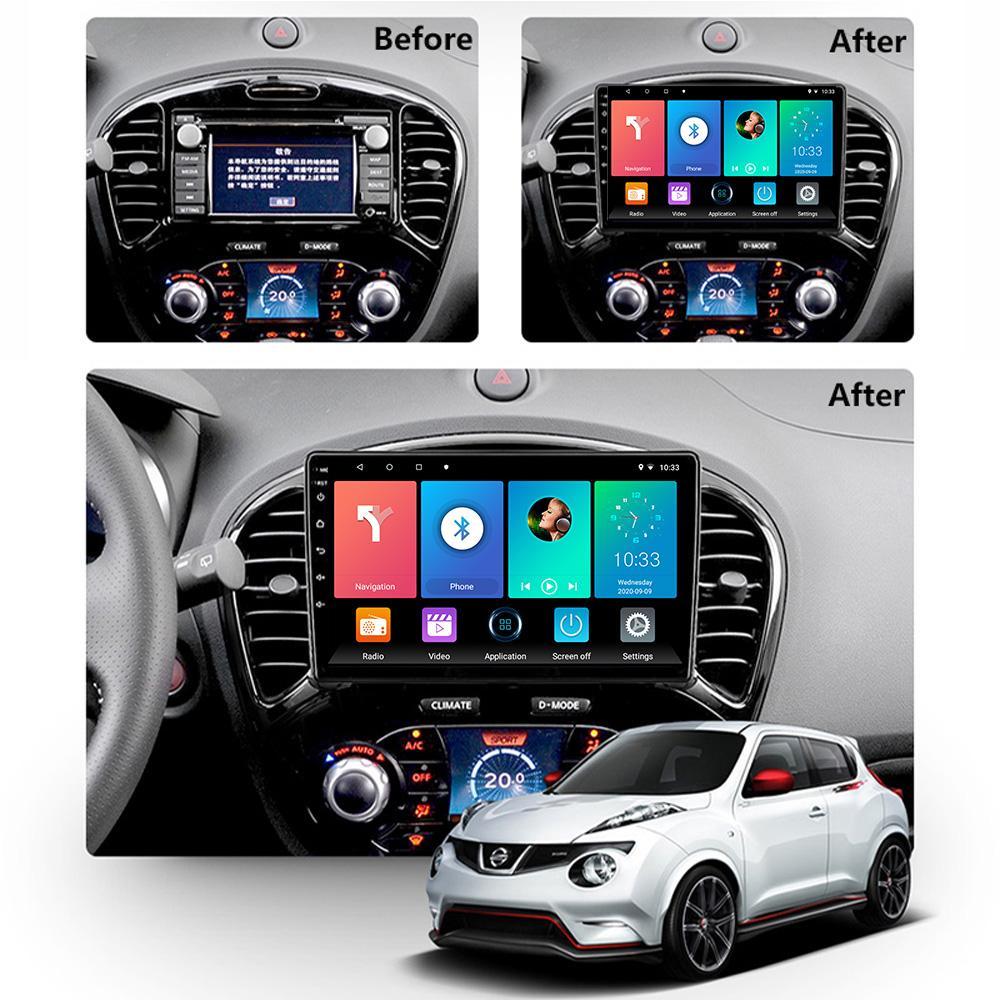 9-дюймовый автомобильный радиоприемник на базе Android Carplay для NISSAN JUKE 2010-2014, мультимедийный видеоплеер, GPS-навигация, WIFI, 2 + 32 ГБ