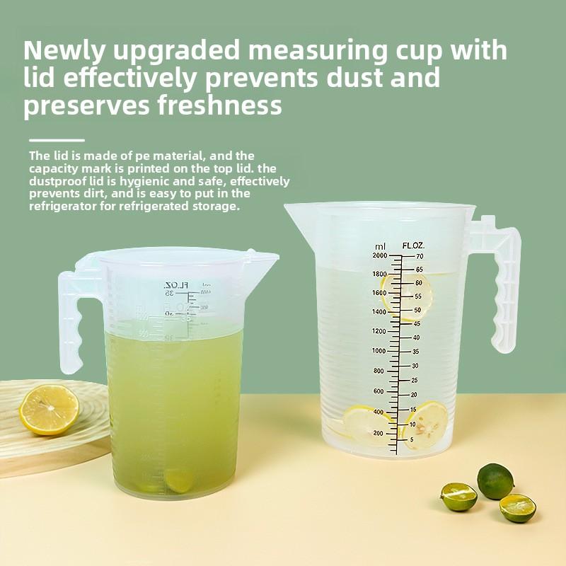 Утолщенный пластиковый мерный стакан с мерной шкалой, градуированный стакан, мерный стакан, мензурка, мерный цилиндр, градуированный пластиковый стакан