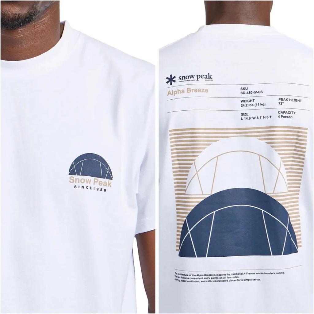 2025 New Simple Design Snow Peak Outdoor T-shirt Men's Cotton Short Sleeve Leisure Comfortable Japanese and Korean Trend Brand