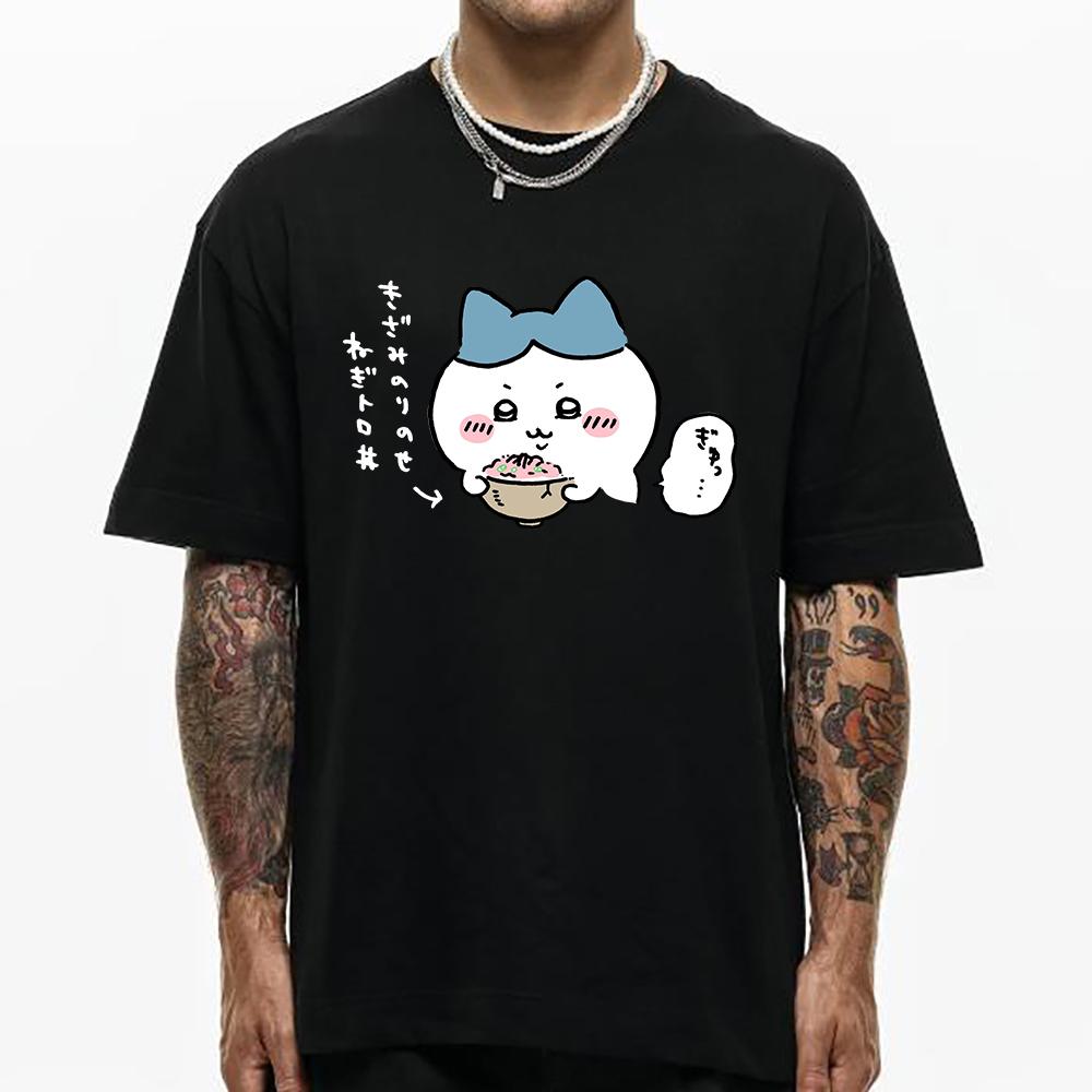 Cute Chiikawa T Shirt Unisex Harajuku Aesthetic Graphic Kawaii Tshirt Unisex Anime Cartoon Funny Streetwear Cotton Tee Shirt Korea