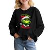 Kids' Fashion Loose-Fit Casual Long-Sleeve Christmas Print Oversized Crewneck Sweatshirt