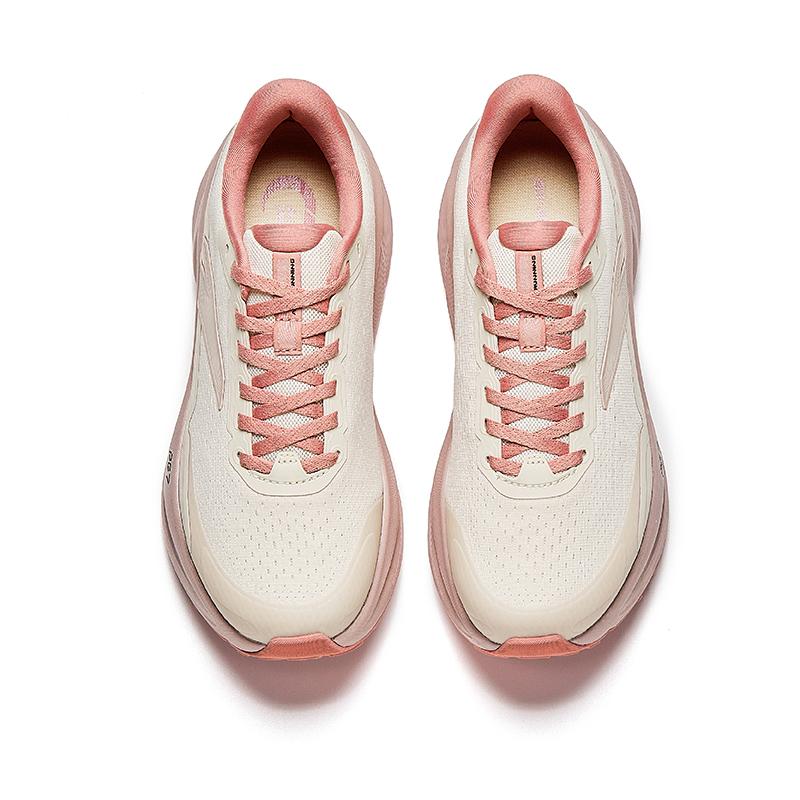 Anta Женские профессиональные беговые кроссовки с амортизацией Off White Pink 122545545-3