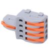 20Pcs Wire Connector 1 In 4 Out PushType Splitter Conductor Terminal Block Electrical Parts(Orange )