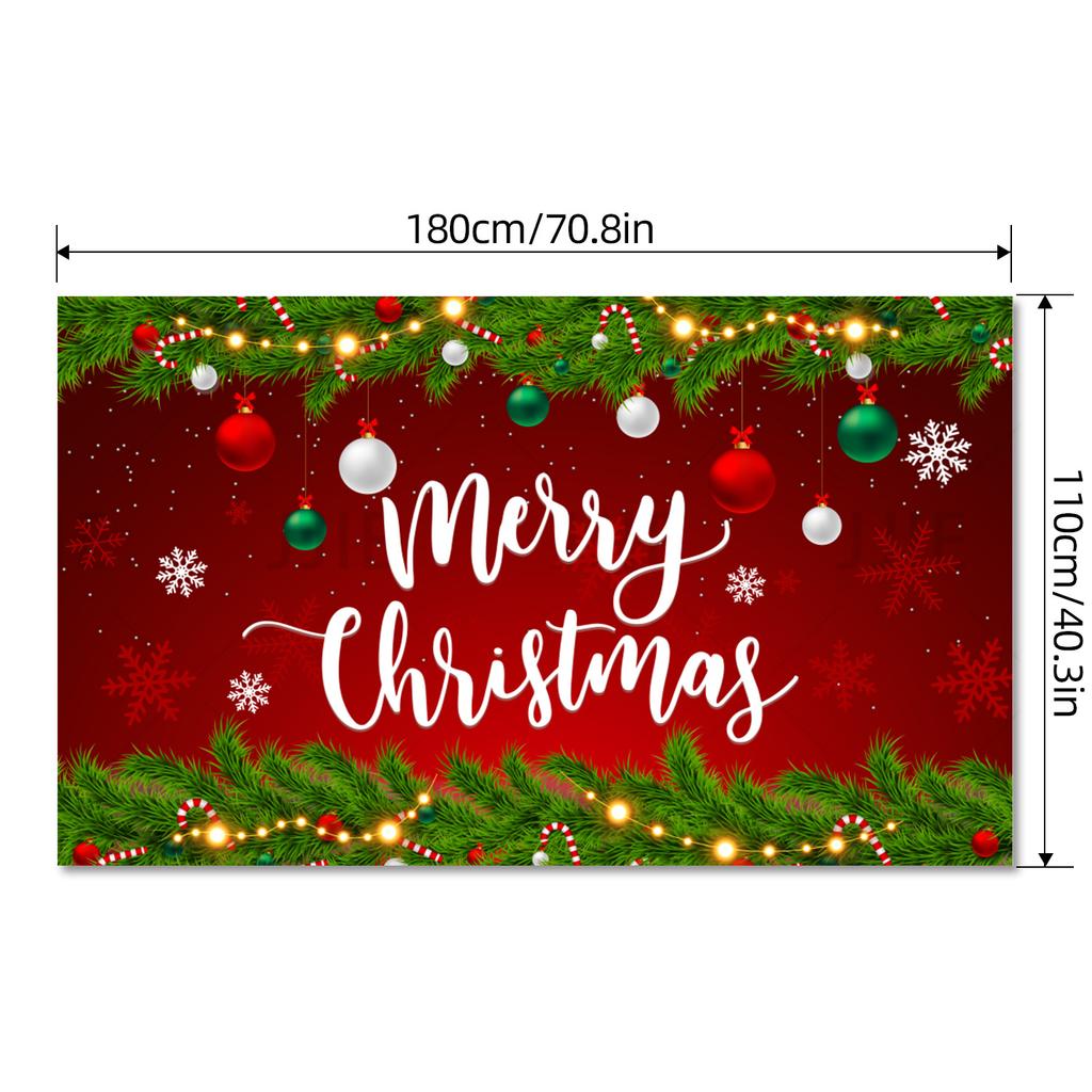Christmas Background Cloth, Explosive Decorative Banner Hanging Cloth, Camera Couplet Direct Sales