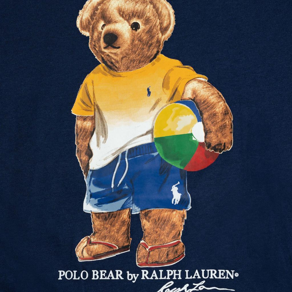 Мужская футболка с коротким рукавом и круглым вырезом Polo Ralph Lauren Sport с принтом медведя 710752599-002