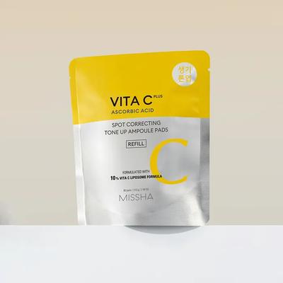 [Missha] Vita C Plus Spot C Тонизирующие ампульные пэды (Пополнение) 80 листов
