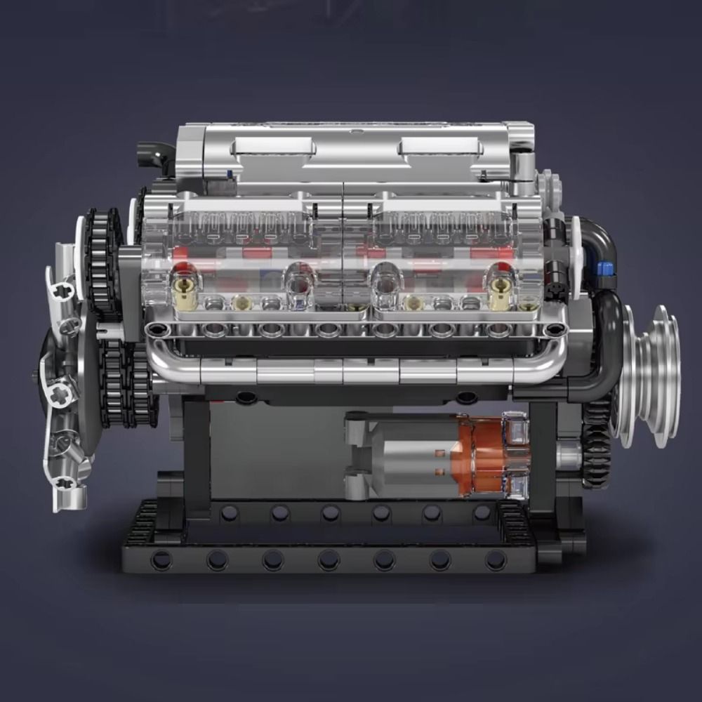 Моторизованный Симулятор V8 Двигателя Конструктор MOC Модель-Симулятор Масштабная Модель Игрушки Сделай Сам