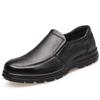 100% Genuine Leather Shoes Men Business Brogues Cow Leather Male Footwear Slip-on Black Brown
