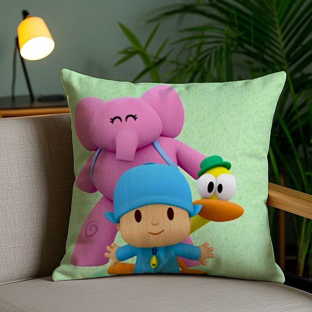 Мультяшная Милая Наволочка P-Pocoyo Диван Короткий Плюш Двусторонняя HD Печать Комната Домашний Офис Подарок Чехол для Подушки