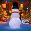 3.9FT Xmas Inflatable Yard Decor LED Snowman Broom Christmas Outdoor Home Decoration Ornament Festive Toy Gift Supplies Decor