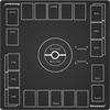 Dnoymab Full-Size Playmat for Card Games, 3mm Thick Rubber Playmat for 2 Players, Non-Slip, with Storage Bag, 60x60cm (3mm Black)