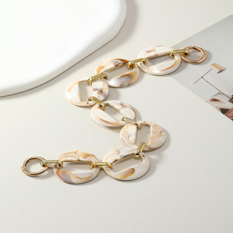 Acrylic Handbag Chains 34cm Scratch Proof DIY Replacement Bag Handle for Purse Tote Crossbody Bag Renovation Supply