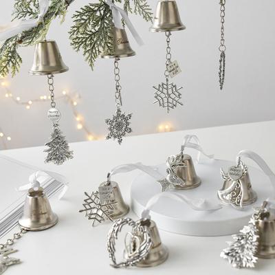 Рождественские колокольчики, подвесные украшения, снежинка, ангел, лось, сердечко, реквизит для фотосъемки