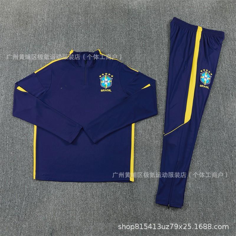 Argentina National Team Training Top Half-Zip Long Sleeve Soccer Jersey Fall Winter