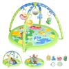 Игровой коврик Figfey с игрушками, Оборудование для игр в помещении для новорожденных и младенцев, Мягкое и красочное оборудование для пальчиковых игр, Подвесные игрушки, Раннее развитие,