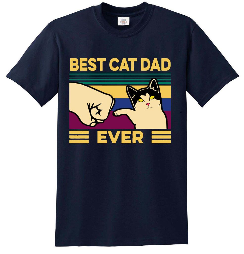 Best Cat Dad T Shirt Fathers Day Funny Joke Kitten Birthday Gift Noot Noot Tee