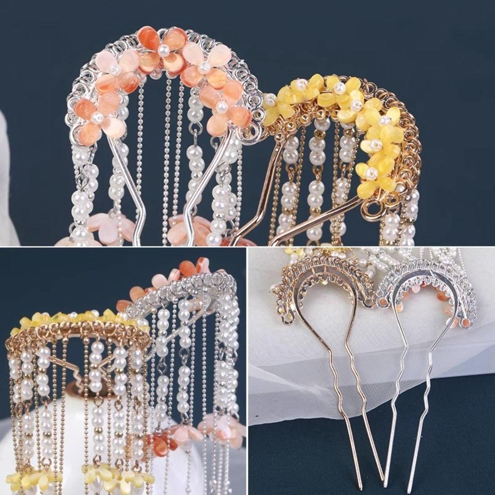 Кисточки U-образная заколка для волос жемчужный цветок шпилька модная китайская палочка для волос повседневная