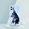 Чехол для iPhone 16 15 14 13 12 Pro Max с изображением добермана, прозрачный мягкий чехол для iPhone 11 Pro Max 7 8 Plus XS XR, защитная крышка, чехлы, сумки