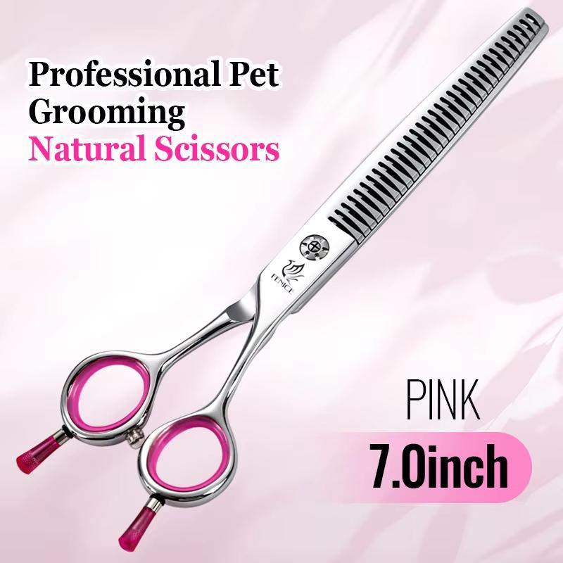 Fenice Professional сталь JP440C 7,0/7,5 дюйма ножницы для стрижки домашних собак пушистые филировочные ножницы для животных tijeras peluquería canina