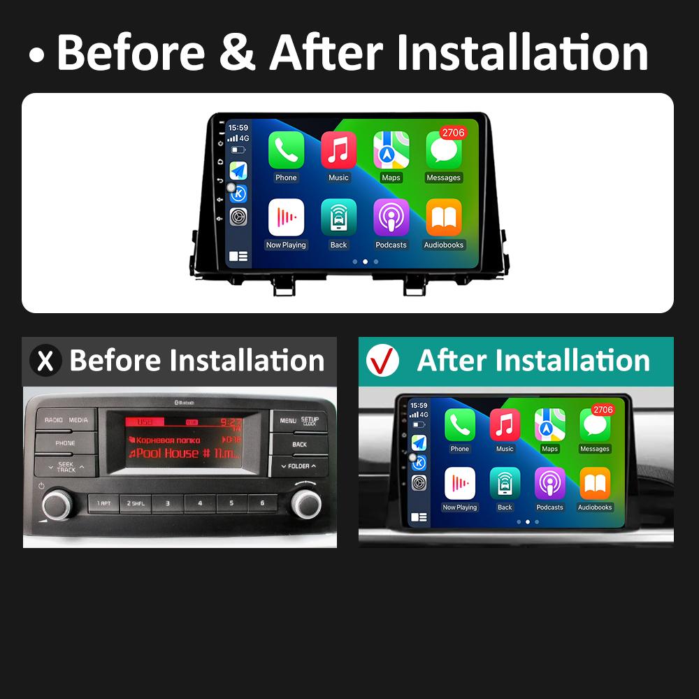 Android 14 DSP Stereo для KIA Morning 3 Picanto 2017 2018 2019 2020 Интеллектуальная система Bluetooth Вентилятор охлаждения Авто Инструменты Нет 2 din