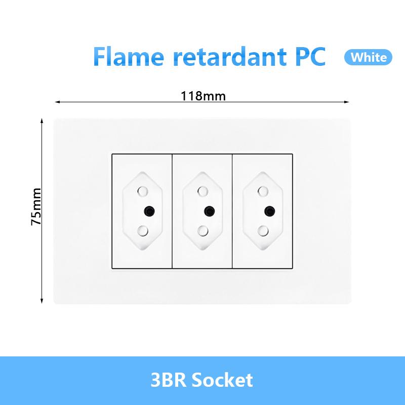 Италия Чили Мексика USB Smart Type-c 20 Вт Быстрая зарядка Настенная розетка вилка, Бразилия Панель выключателя света Универсальная розетка usb c